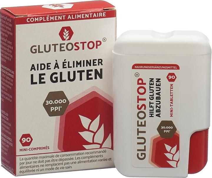 Image du produit Gluteostop Chrisana GluteoStop aide à réduire le gluten 90 mini-comprimés. (90 pièce(s), Cachets, 25 g)