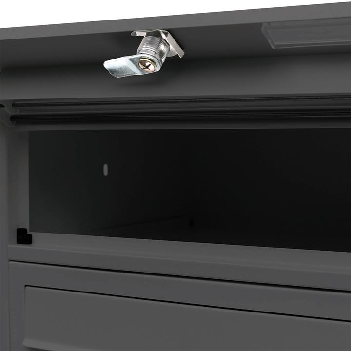 Produktbild Wiltec 6er Briefkastenanlage schwarz 270x513x1500mm Standbriefkasten Briefkasten