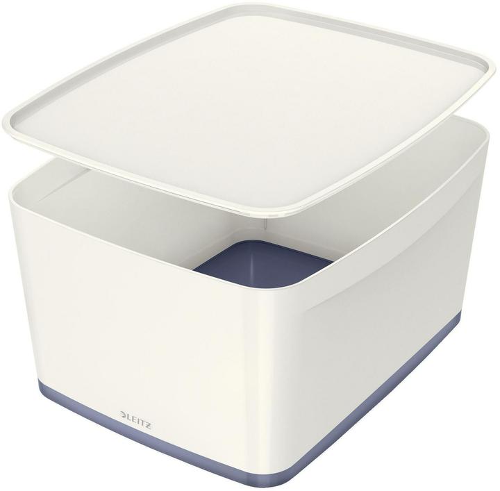 Leitz Contenitore MyBox Grande Bianco/Grigio (20 x 31 x 38 cm, 18 l)