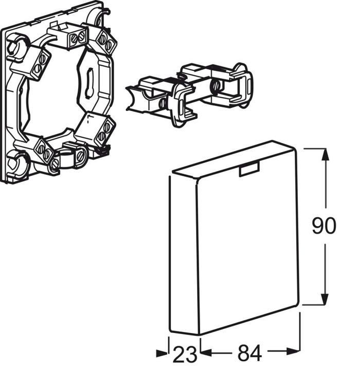 Actual product image Busch-Jaeger Flush-mounted cooker connection box 3741UJ 1gang 2.5qmm