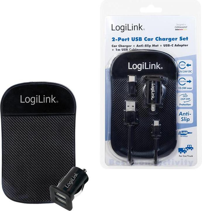 Produktbild LogiLink USB Kfz Netzteil