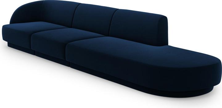 Actual product image Micadoni Right Velvet Sofa, "Miley", 4 Seats, 323x90x70Made in Europe (2 person sofa, 3-seater, 4-seater)