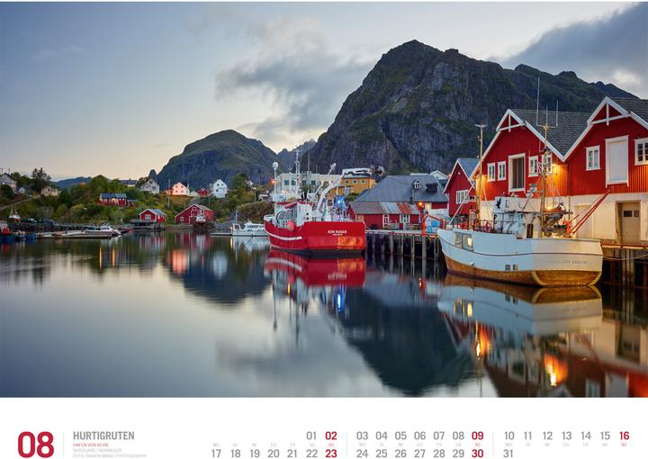 Actual product image Hurtigruten - Unterwegs zwischen Bergen und Kirkenes Kalender 2026 (54 x 42 cm, Hardcover, German)