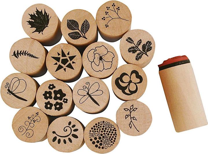 Image du produit Creativ Company Tampons décoratifs Fleurs et feuilles, 15 pièces