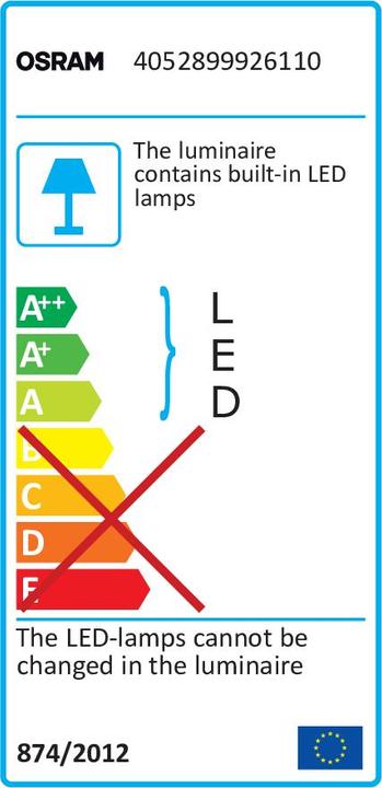 Energie-Label Osram Lightify Flex RGBW (18 W, 839 lm)