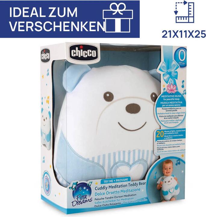 Actual product image Chicco Cuddly Meditation Teddy Bear Blue