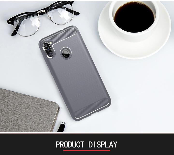 Produktbild Cadorabo TPU Ultra Slim carbon edelstahl Kombi Cover (Samsung Galaxy A11, Samsung Galaxy M11)