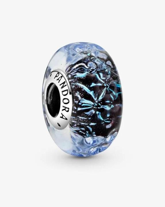 Immagine prodotto Pandora Fascino in vetro di Murano ondulato blu scuro oceano (Sterling silver, Argento 925)