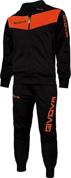 Givova Tuta Visa Fluo Trainingsanzug Schwarz-Orange TR018F 1028 L (L)