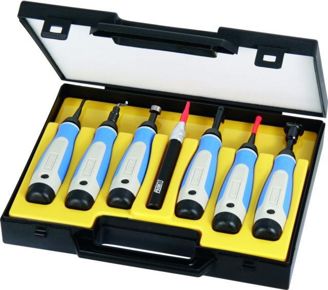 Produktbild Noga Allround-Entgrater / Schaber-Sortiment (7 Halter mit Klingen), in Kunststoffbox 16-teilig