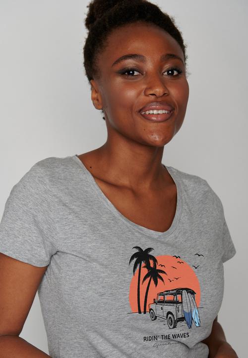 Actual product image Greenbomb Women's Nature Beach Trip Loves T-Shirt (XL)