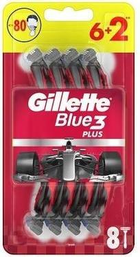 Actual product image Gillette Shaver Blue3 Red 8pcs