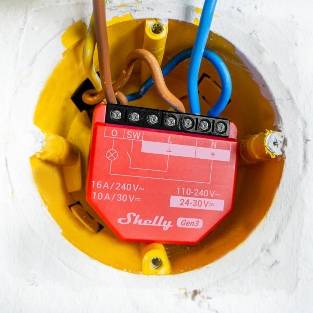 Produktbild Shelly Smart-Schalter 1PM Gen3, Relais, Unterputz, 1 Kanal, max. 16 A, WLAN, Bluetooth, 2 Stück