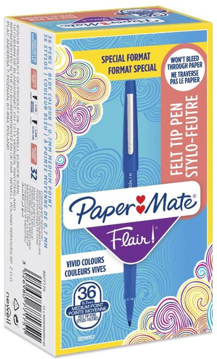 Produktbild Paper Mate Gelschreiber Flair Orig FTP 30+6 (Blau, 36 x)