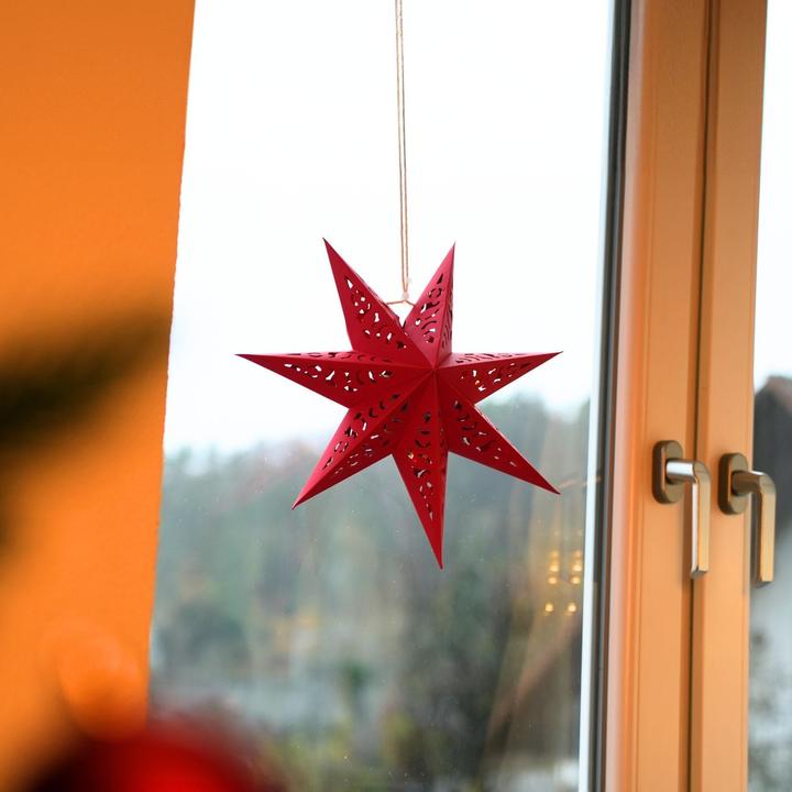 Produktbild Hermex LED Weihnachtsstern Leuchtstern Hanging Star Laterne Beleuchtung Faltstern