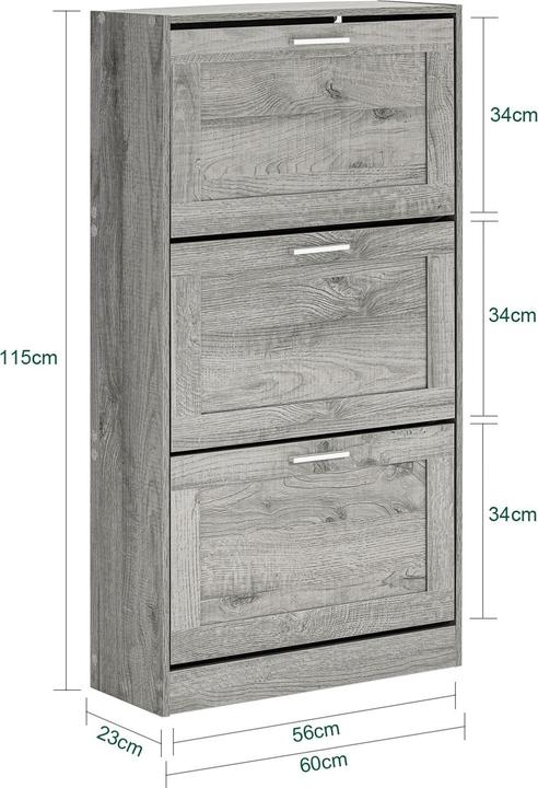 Immagine prodotto SoBuy Ribaltina per scarpe (60 x 115 x 23 cm)