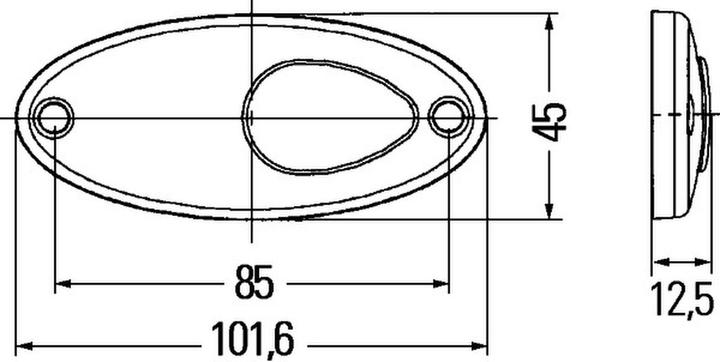 Produktbild Hella 80 Seitenmarkierungsleuchten LED Anbau für HOBBYCAR HYMER MCI NAVISTAR