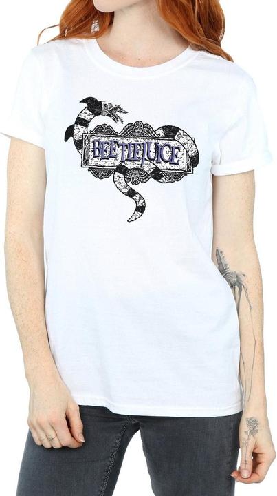 Immagine prodotto Beetlejuice Femme/Les femmes Maglietta Sandworm Logo Coton Boyfriend (L)