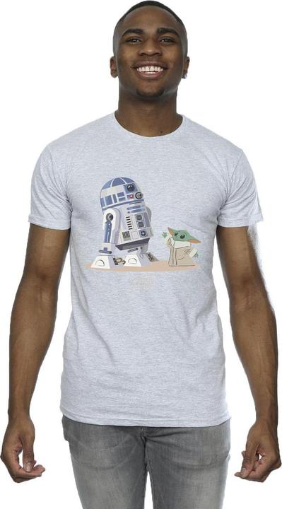 Immagine prodotto Star Wars The Mandalorian R2D2 And Grogu Maglietta Uomo (4XL)