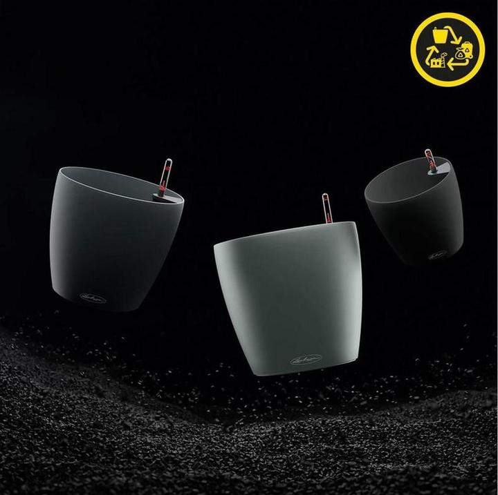 Actual product image Lechuza CLASSICO Color Eco 18 complete set dark grey/grey (19 cm)