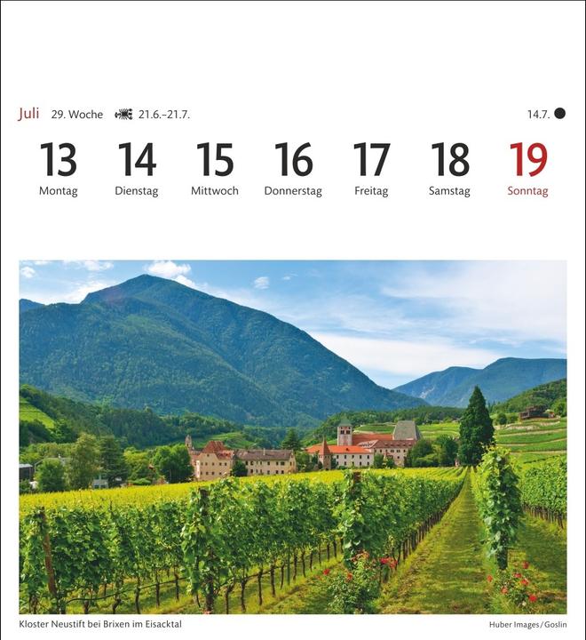 Immagine prodotto Harenberg Südtirol Sehnsuchtskalender 2026 - Wochenkalender mit 53 Postkarten (Copertina rigida, Tedesco)
