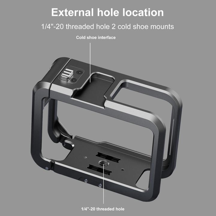 Image du produit Puluz Support GoPro en aluminium (Hero 10, Héros 9, Hero 11, GoPro Hero 13, Hero 12)