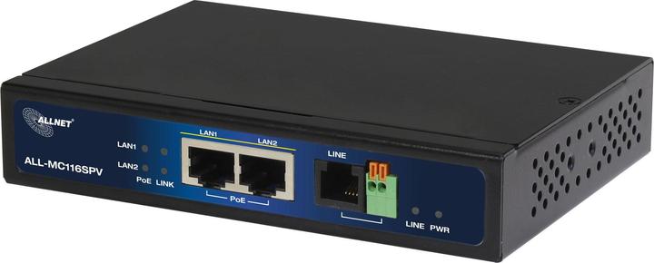 Immagine prodotto Allnet Vettore modem VDSL2 punto-punto via 2 fili con PoE non gestito ALL-MC116SPV-VDSL2