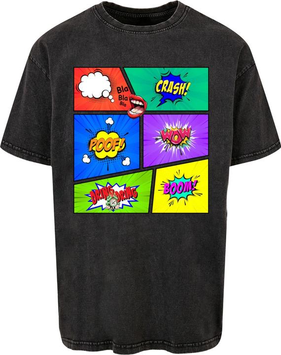 Merchcode Book Comic Acid Washed Oversized Tee - 113001