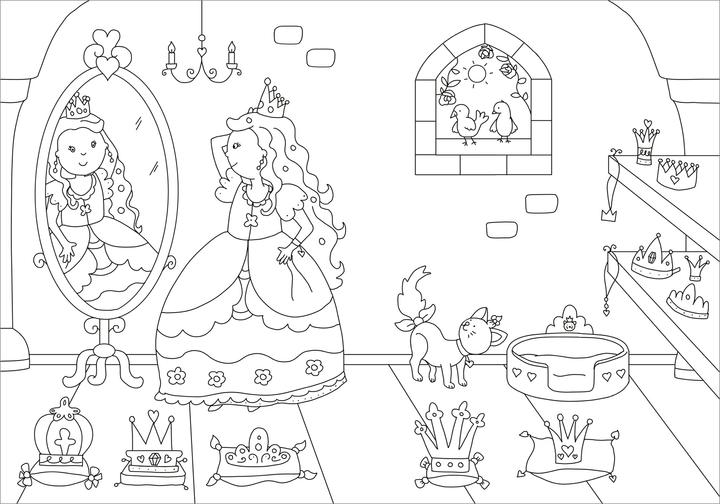 Produktbild Tessloff Glitzer Sticker Malbuch. Prinzessinnen