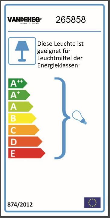 Etichetta energetica Vandeheg Salsa (E27)