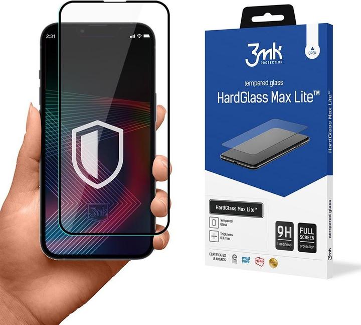Produktbild 3MK Kaitseklaas Galaxy A05s Hardglass Max Lite, must (1 Stück, Samsung Galaxy A05s)