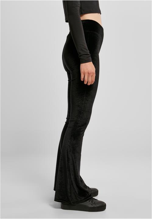 Actual product image Urban Classics Ladies High Waist Velvet Boot Cut Leggings (5XL)