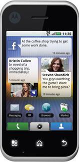 Actual product image Motorola Backflip - Multilingual QWERTZ - Platinum Silver (256 GB, 3.10", 5 Mpx, 3G)