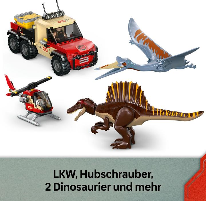 Actual product image LEGO Spinosaurier & Quetzalcoatlus: Hubschrauber-Einsatz (76976, LEGO DC)