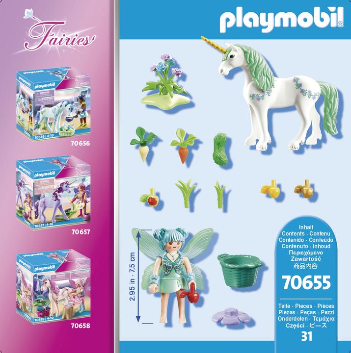 Actual product image Playmobil Unicorn with Feeding Fairy (70655)