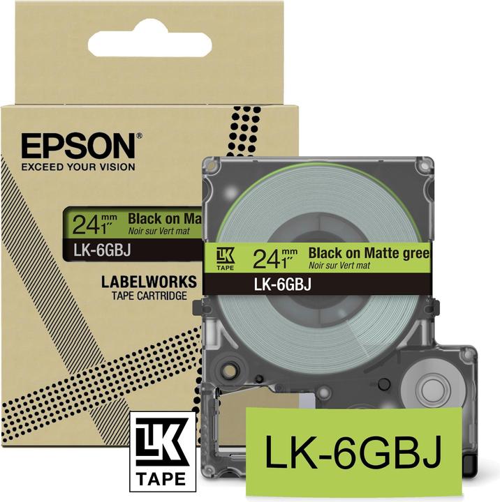 Epson Matte Green/Black 24mm LK-6GBJ (2.40 cm, Grün)