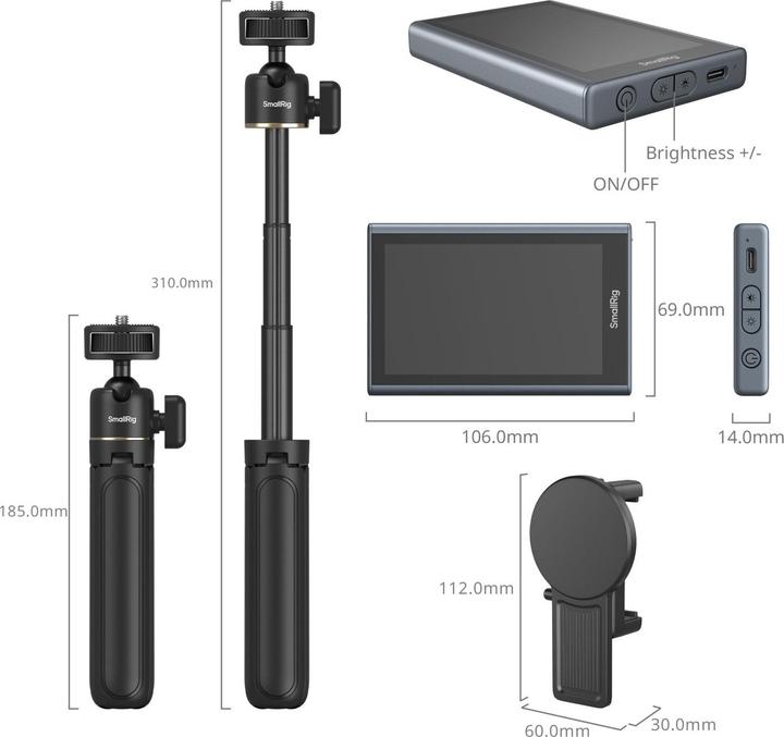 Actual product image SmallRig Wireless Video Monitor for Phone (Vlog Kit) 4851 (Monitor screen)