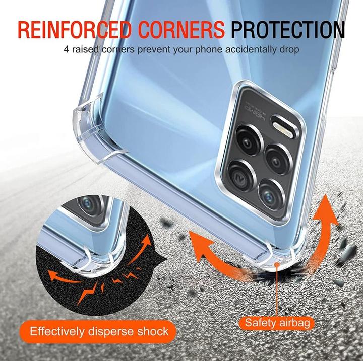 Actual product image Screenguard Realme 8 5G Case Crystal Soft Airbag Bumper (Realme 8 5G)