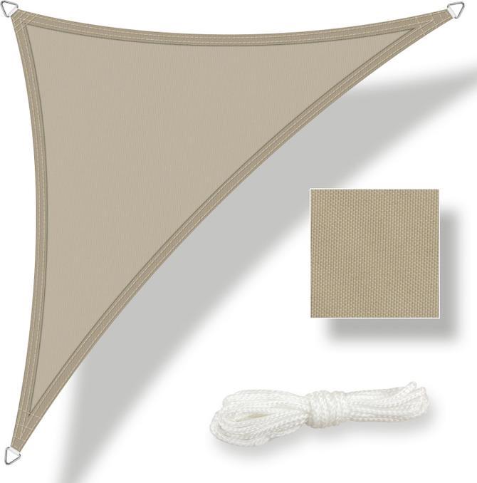 Produktbild Swisshandel24 Sonnensegel wasserdicht Dreieck 3.6x3.6x3.6m, taupe (3.6 x 3.6 x 3.6 m)