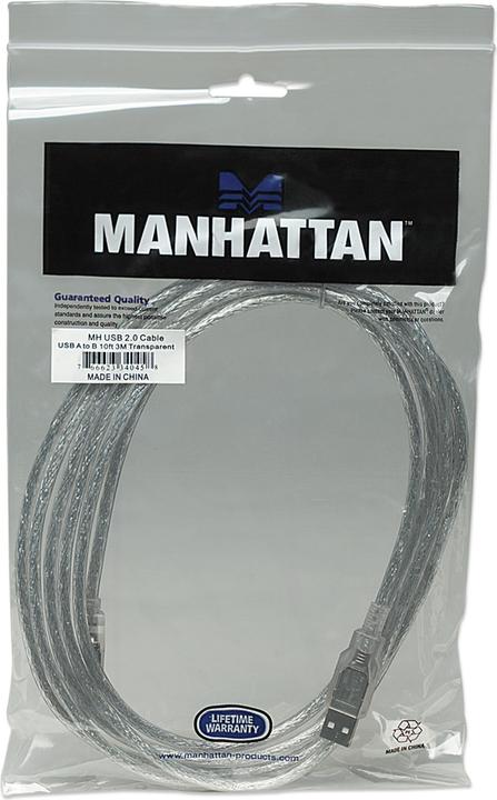 Produktbild Manhattan Hi-Speed USB B Anschlusskabel (3 m, USB 2.0)