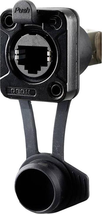 Rean AV RJ45 Feedthrough, IP65 Airtight RRE8F-Z-010-1 Buchse, Einbau Schwarz