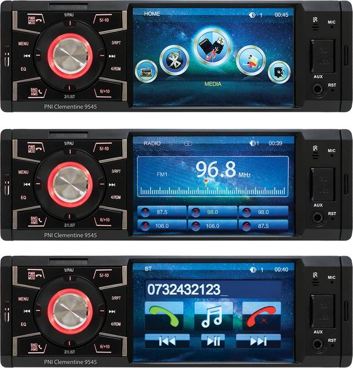 Produktbild PNI Auto-MP5-Player Clementine 9545 1DIN-Display 4 Zoll, 50Wx4, Bluetooth, UKW-Radio, SD und USB, 2