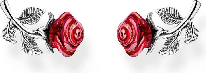 Thomas Sabo Ohrstecker Roses Romance (925er Silber, Emaille)