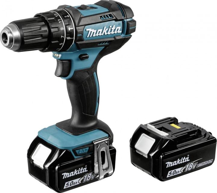 Image du produit Makita DHP482RTJ 18V 2x perceuse à percussion à batterie rechargeable (Fonctionnement sur batterie)