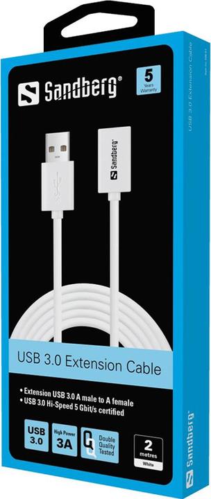 Actual product image Sandberg USB extension cable (2 m, USB 3.0)