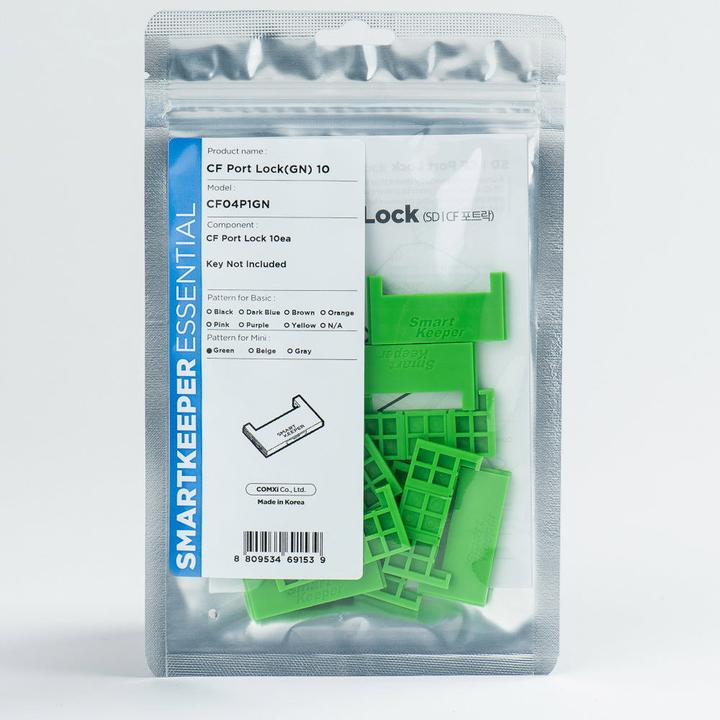 Actual product image Smart Keeper 10 x CF port locks without mini type key