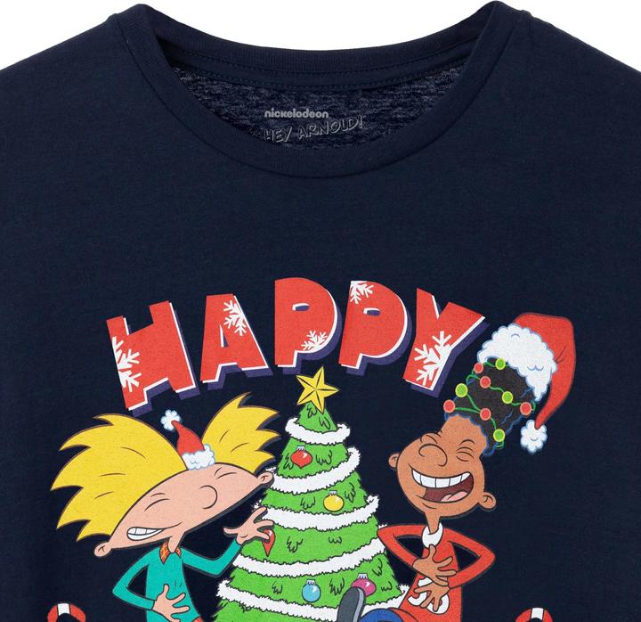 Immagine prodotto Hey Arnold! Happy Holidays Homie Maglietta Natale Uomo (XL)