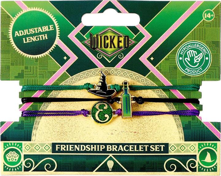 Actual product image Wicked Elphaba Friendship Bracelet Set (Pack of 3) (1.50 cm, 100% synthetic material)