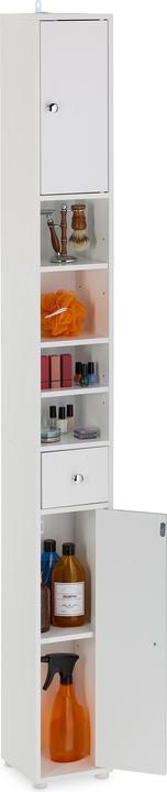 Relaxdays Badezimmerschrank (20 x 20 x 180 cm)