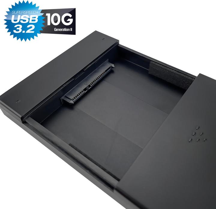 Actual product image Fantec PL-25U31 6.35cm 2.5inch SATA SSD hard drive enclosure USB-C USB 3.1 10G technology (2.5")